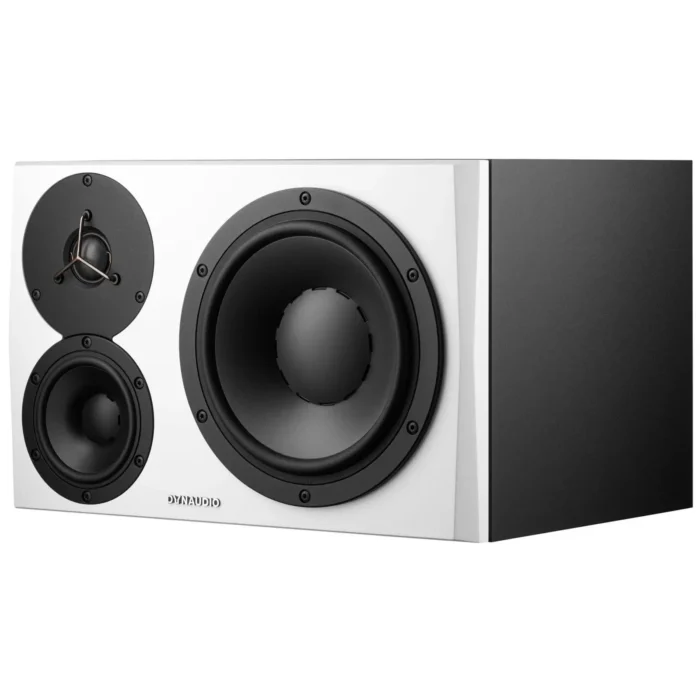 Dynaudio LYD 48 3-way Powered Studio Monitor Left - White Baffle - Image 2