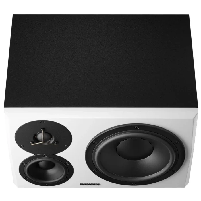 Dynaudio LYD 48 3-way Powered Studio Monitor Left - White Baffle - Image 3