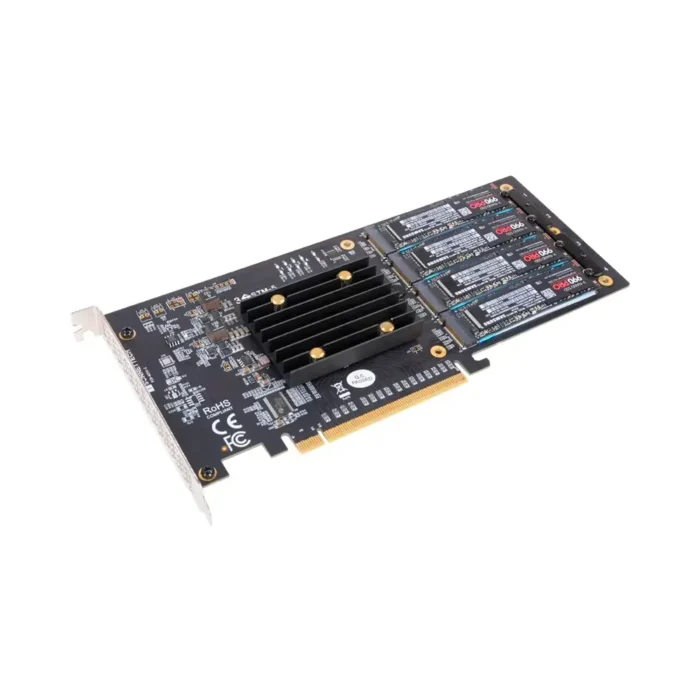 Sonnet M.2 4x4 Silent PCIe 3.0 x16 Card for NVMe SSDs - Image 3