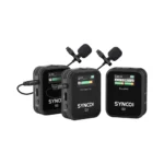 SYNCO G2(A2) Quality Dual Wireless Microphone, 2 Transmitters, 8h Recording, 200m Transmission Range, TFT Screen