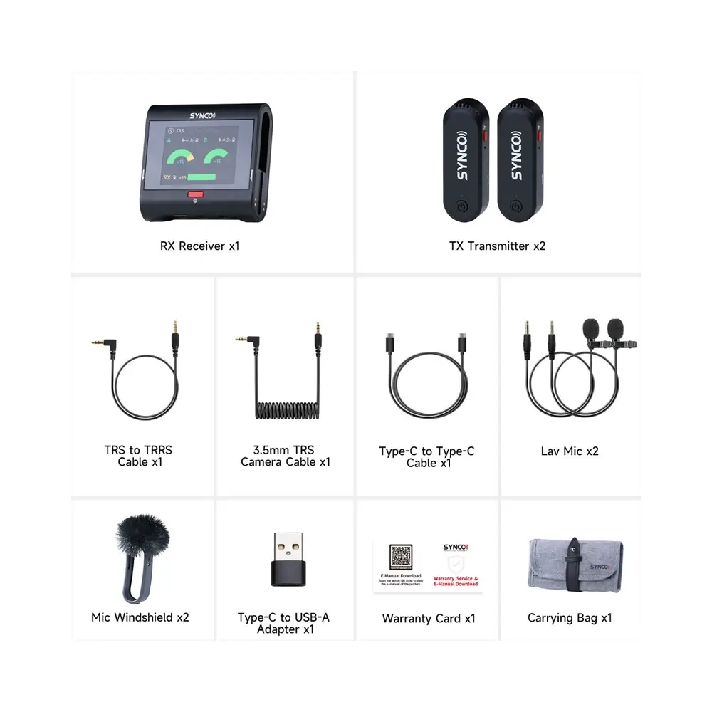 synco-g3-pro-8 Synco G3 PRO Ultracompact 2-Person Digital Wireless Microphone System for Cameras and Mobile Devices - Image 8