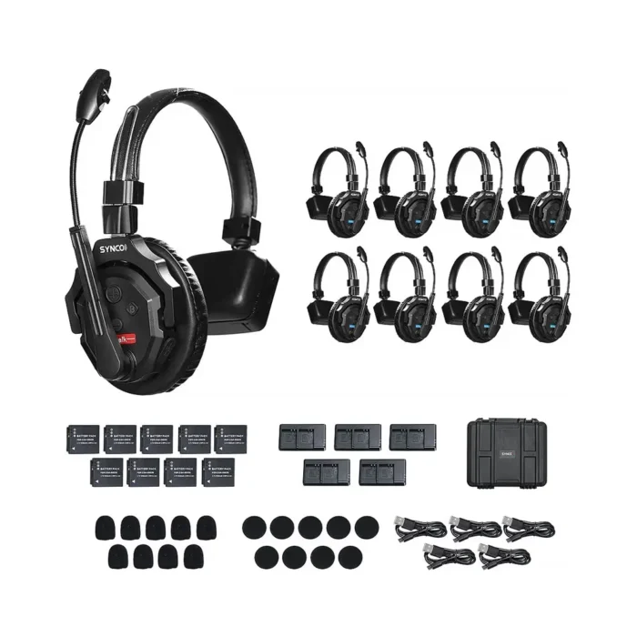 Synco X-Talk X9 Wireless Intercom System with 9 Single-Ear Headsets - Image 8