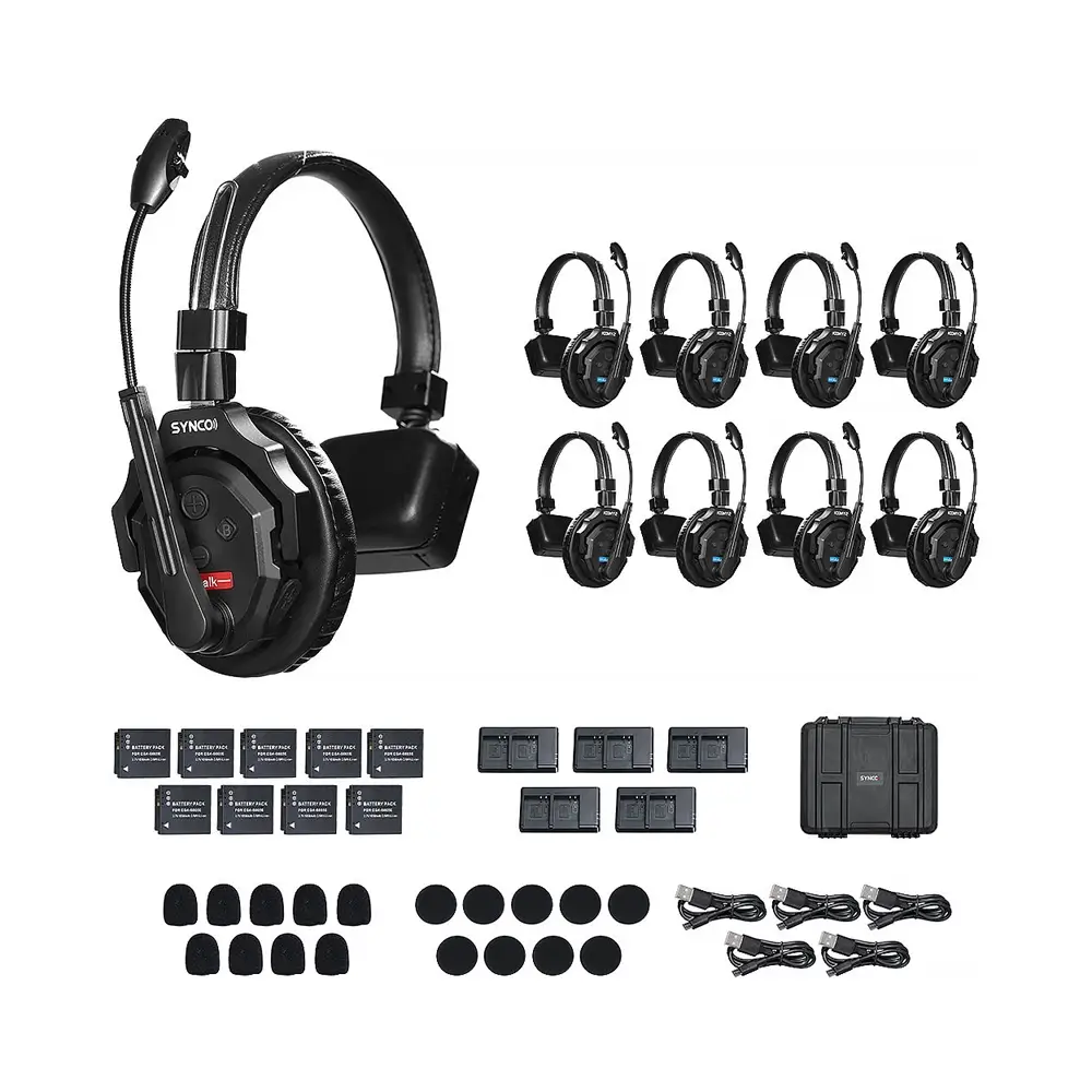 synco-xtalk-x9-7 Synco X-Talk X9 Wireless Intercom System with 9 Single-Ear Headsets - Image 8