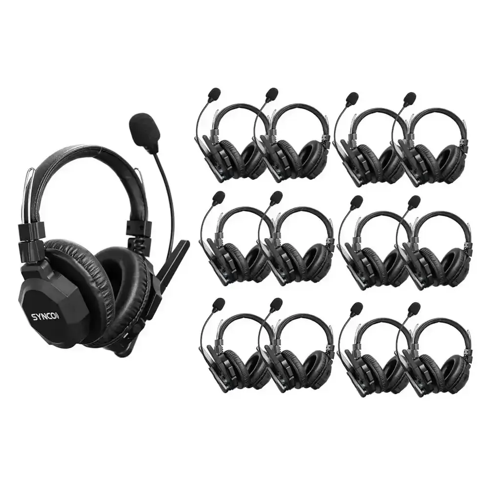 synco-xtalk-xmax13-1 Synco Xtalk XMax13 Wireless Intercom with 13 Dual-Ear Headsets - Image 1