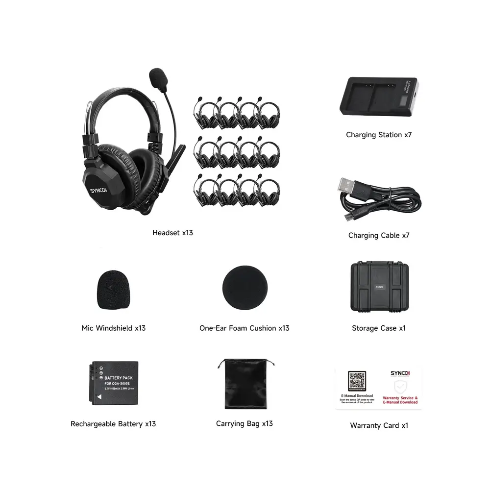 synco-xtalk-xmax13-3 Synco Xtalk XMax13 Wireless Intercom with 13 Dual-Ear Headsets - Image 3