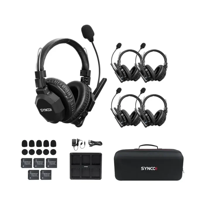 Synco Xtalk XMax5 Wireless Intercom with 5 Dual-Ear Headsets - Image 2