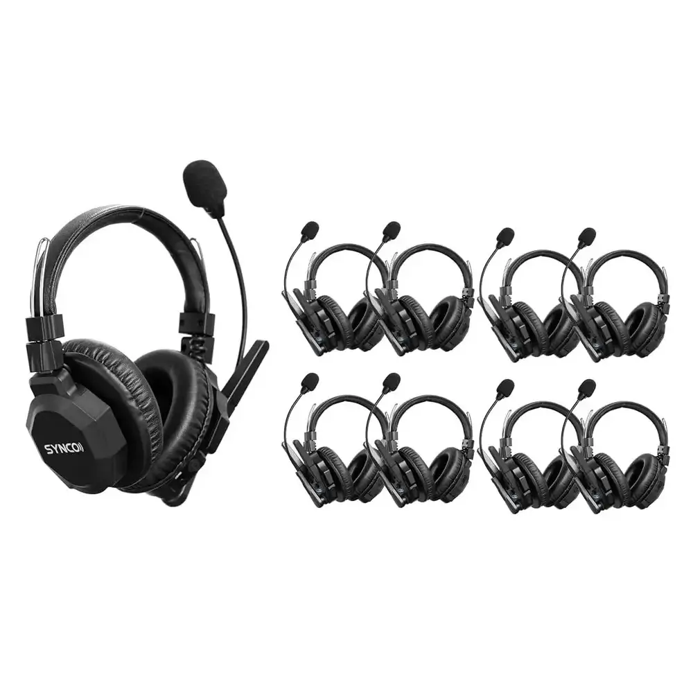 synco-xtalk-xmax9-1 Synco Xtalk XMax9 Wireless Intercom with 9 Dual-Ear Headsets - Image 1