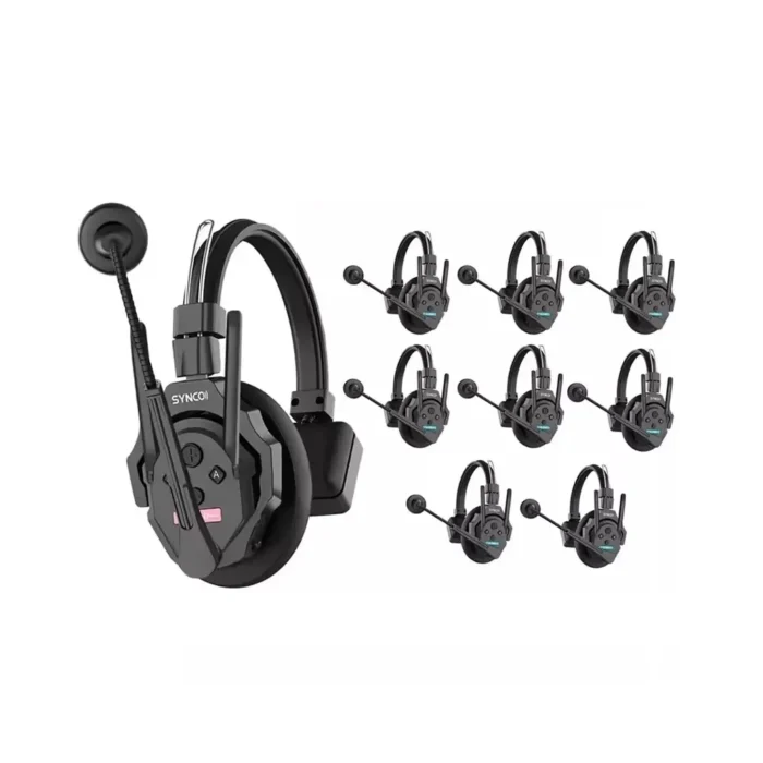 Synco Xtalk XMax9 Wireless Intercom with 9 Dual-Ear Headsets