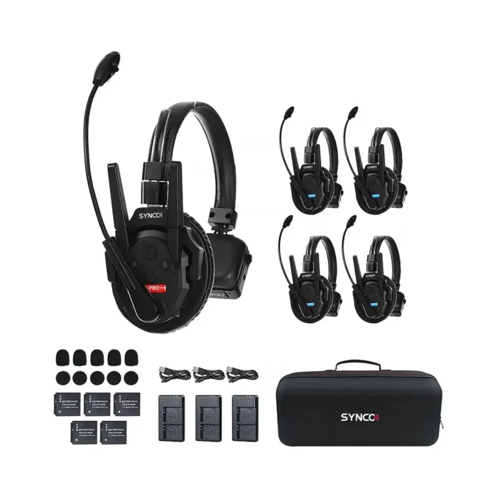 Synco Xtalk XPro5 Wireless Intercom System with 2 Single-Ear Headsets