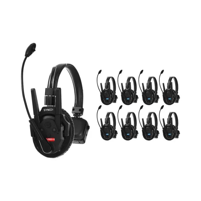 Synco Xtalk XPro9 Wireless Intercom System with 9 Single-Ear Headsets - Image 1