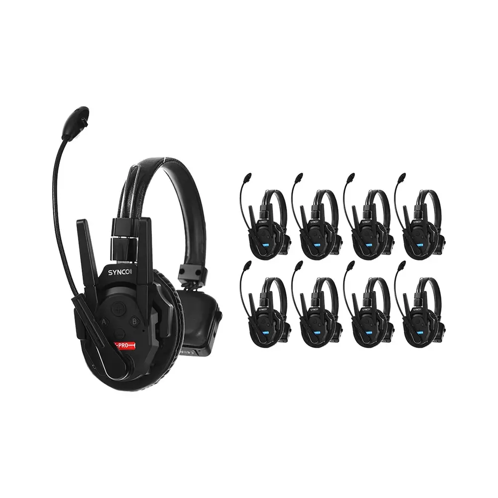 synco-xtalk-xpro9-1 Synco Xtalk XPro9 Wireless Intercom System with 9 Single-Ear Headsets - Image 1