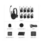 Synco Xtalk XPro9 Wireless Intercom System with 9 Single-Ear Headsets - Image 2