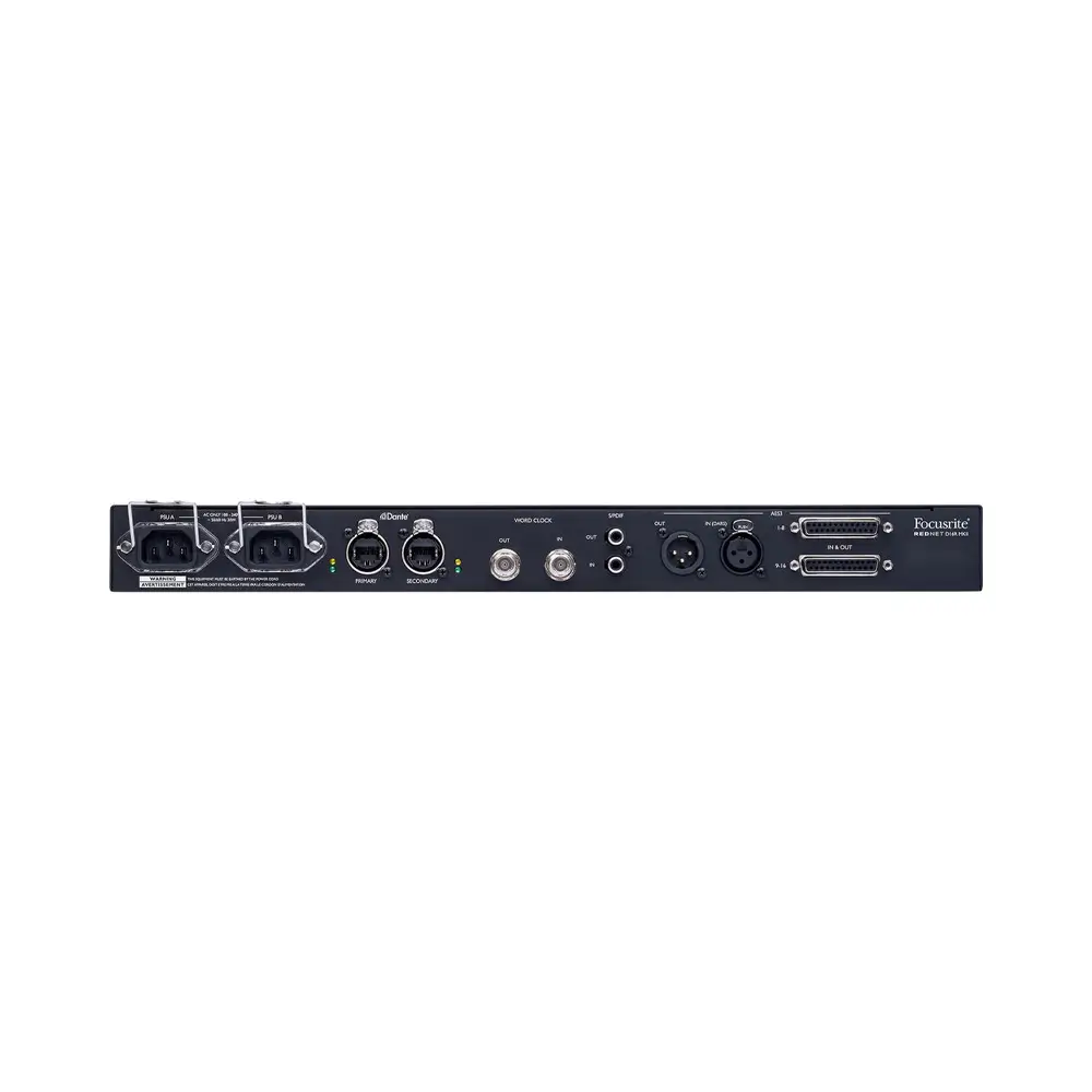 focusrite-rednet-d16r-3 Focusrite RedNet D16R MkII Rackmount 16x16 Dante Digital Audio Interface - Image 3