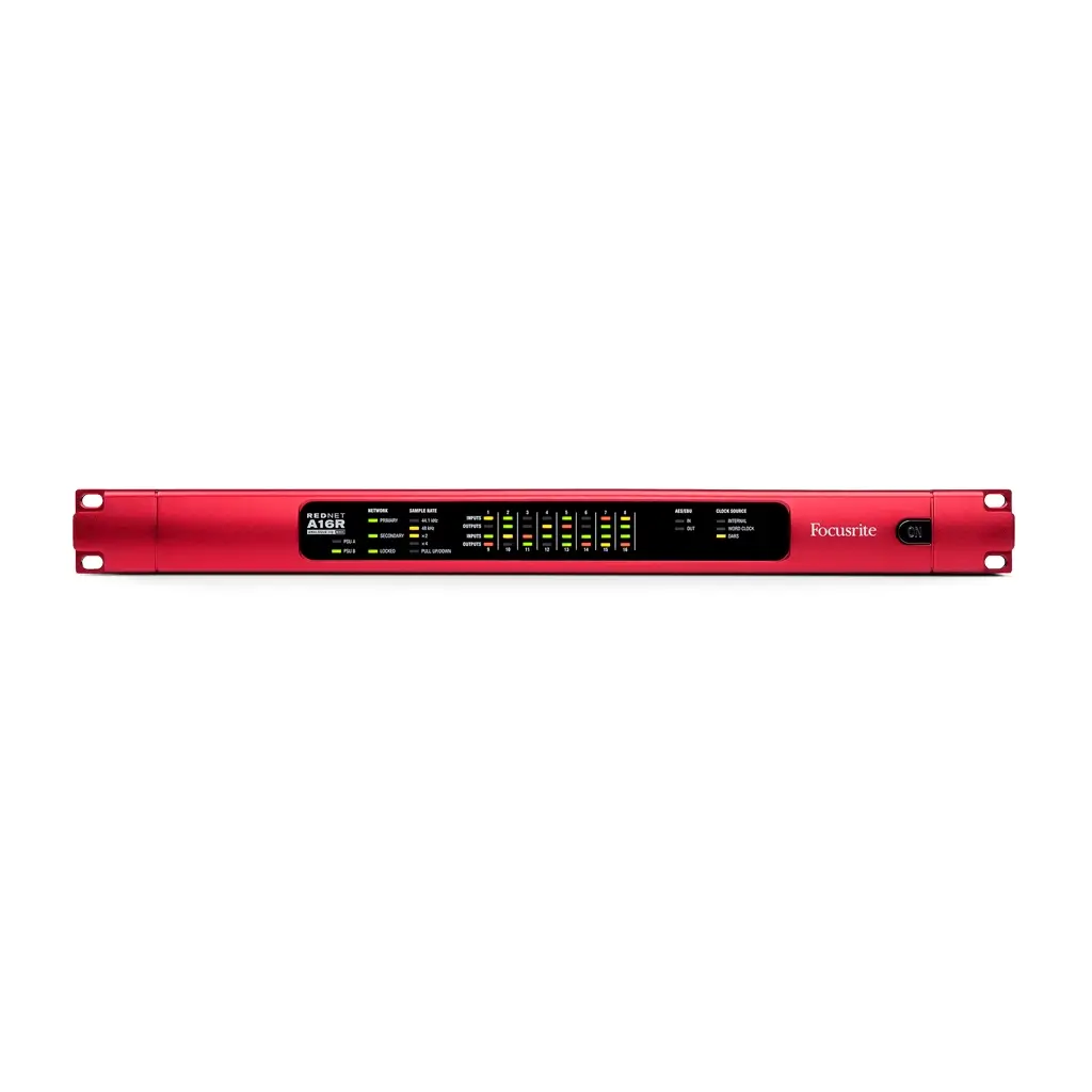 rednet-a16r-1 Focusrite RedNet A16R MkII Rackmount 16x16 Dante Analog Audio Interface - Image 1