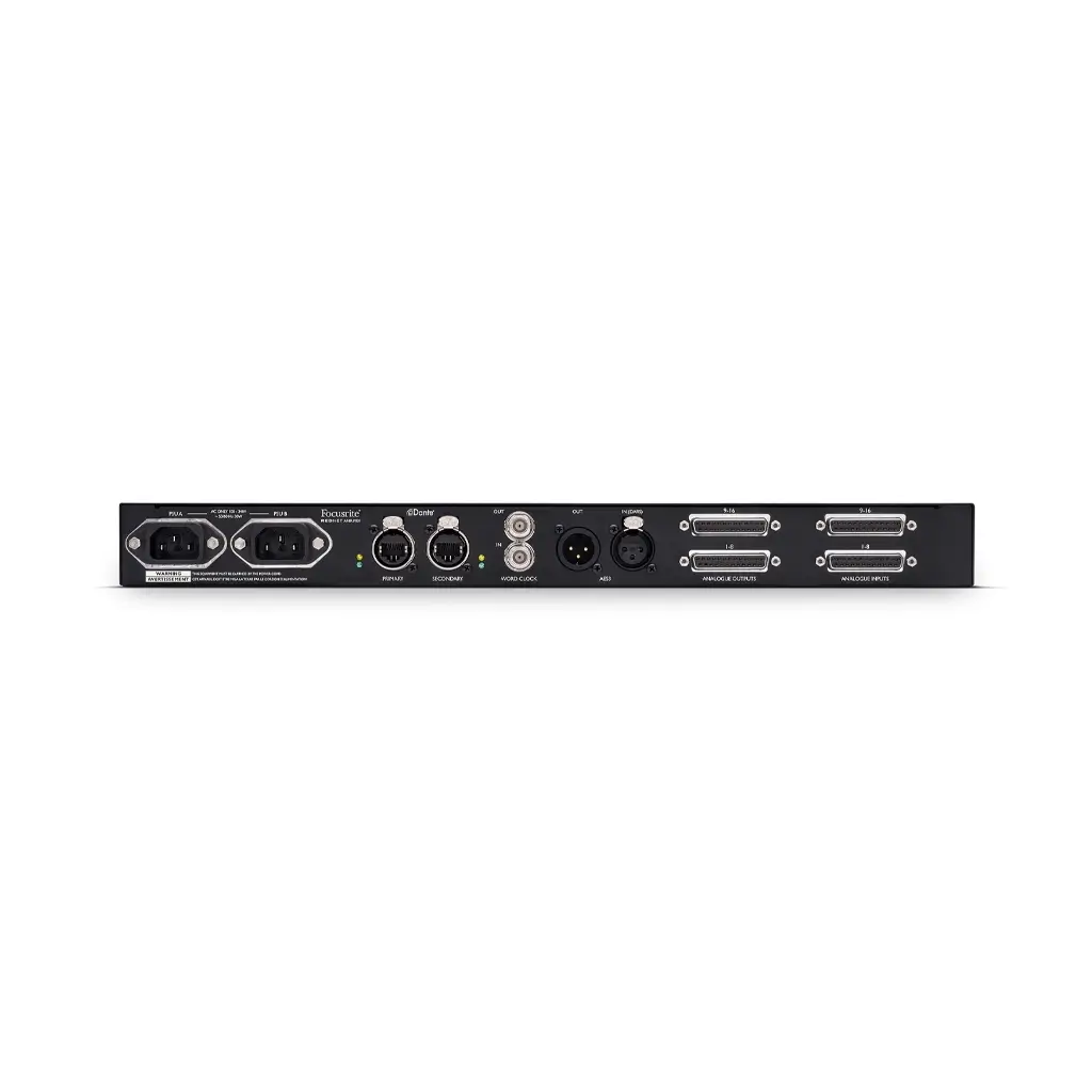 rednet-a16r-2 Focusrite RedNet A16R MkII Rackmount 16x16 Dante Analog Audio Interface - Image 2