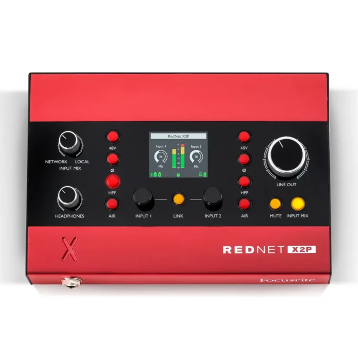 Focusrite RedNet X2P 2x2 Dante Audio Interface with Red Evolution Mic Pres - Image 5