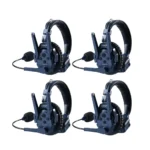 Synco Xtalk Master Intercom System XM4 Wireless Two-Way Communication with 4 Single-Ear Headsets