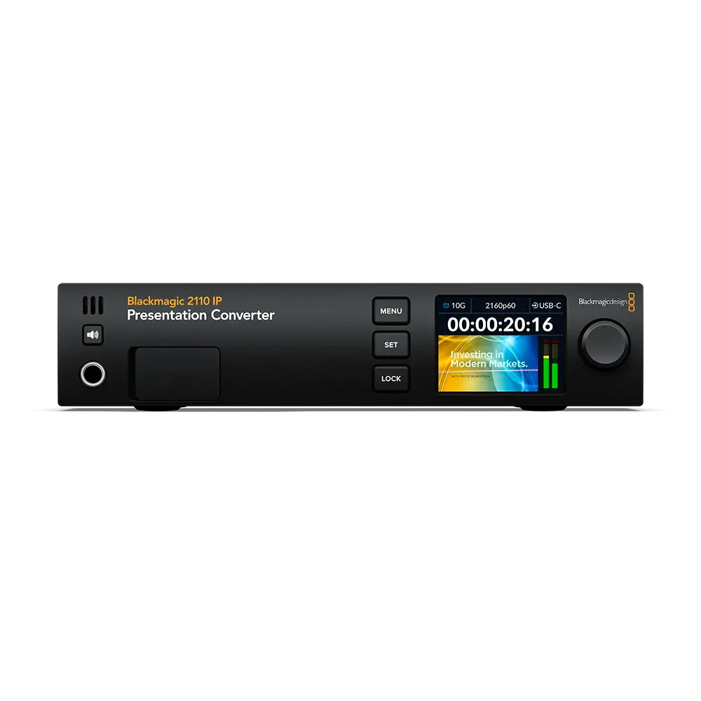 Blackmagic-2110-IP-Presentation-Converter-Front.webp Blackmagic 2110 IP Presentation Converter - Image 1