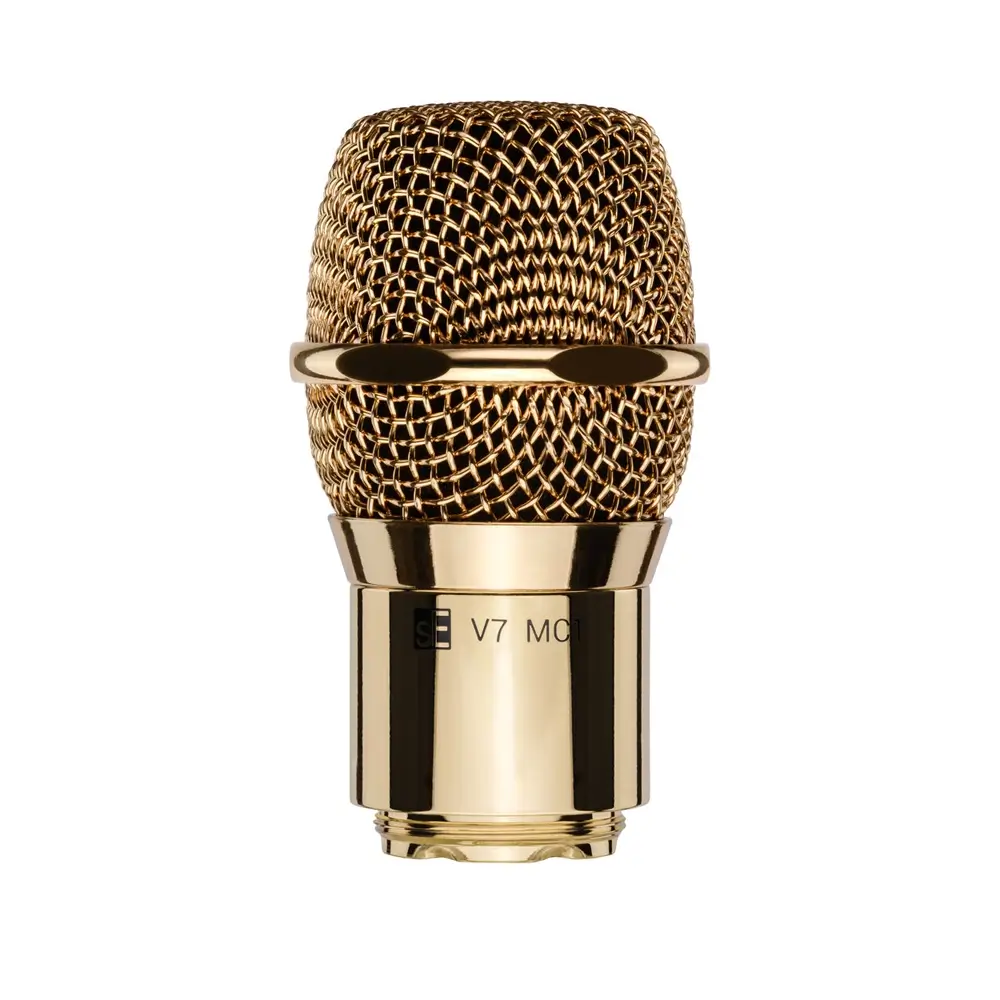 se-electronics-v7-mc1-gold-1 sE Electronics V7 MC1 Supercardioid Dynamic Mic Capsule w/ Pouch - Gold - Image 1