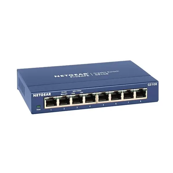 GS108UK-1 NETGEAR GS108UK - 8-Port COPPER Gigabit Ethernet Unmanaged Switch - Image 1
