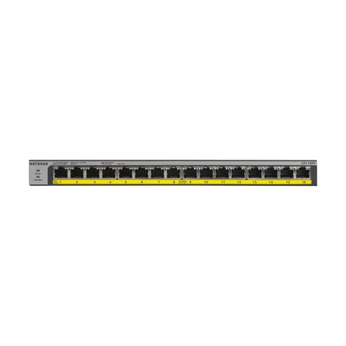 NETGEAR GS116LP - 16-Port Gigabit Ethernet Unmanaged Switch W/POE/POE+ - Image 2
