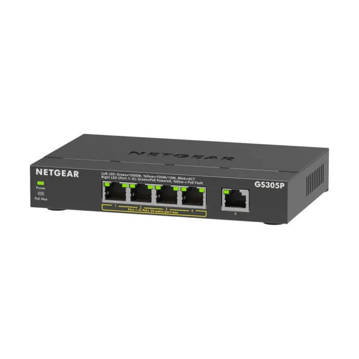 NETGEAR GS305Pv3 - 5-Port Gigabit Ethernet Unmanaged Switch W/POE/POE+ - Image 3