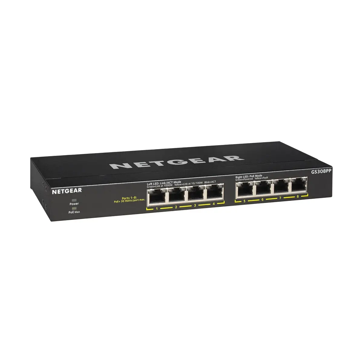 GS308PP-100EUS-1 NETGEAR GS308PP - 8-Port Gigabit Ethernet Unmanaged Switch W/POE/POE+ - Image 1