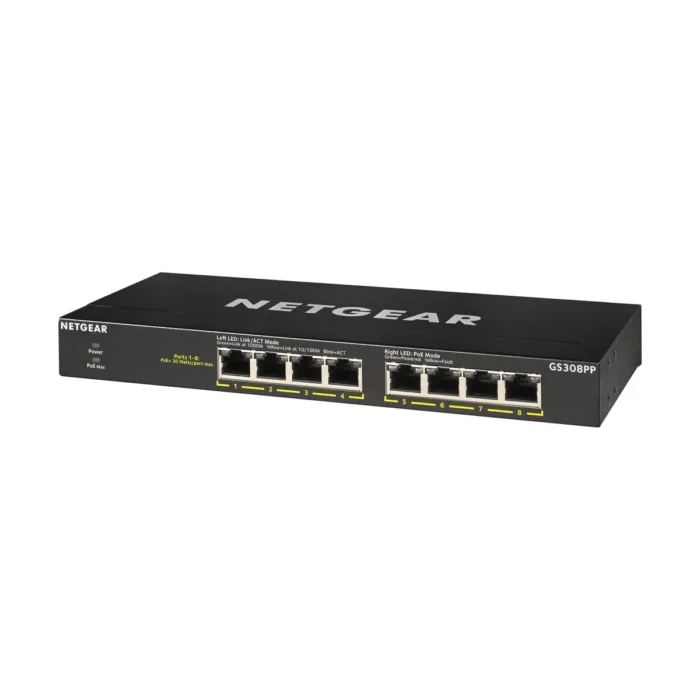 NETGEAR GS308PP - 8-Port Gigabit Ethernet Unmanaged Switch W/POE/POE+ - Image 3