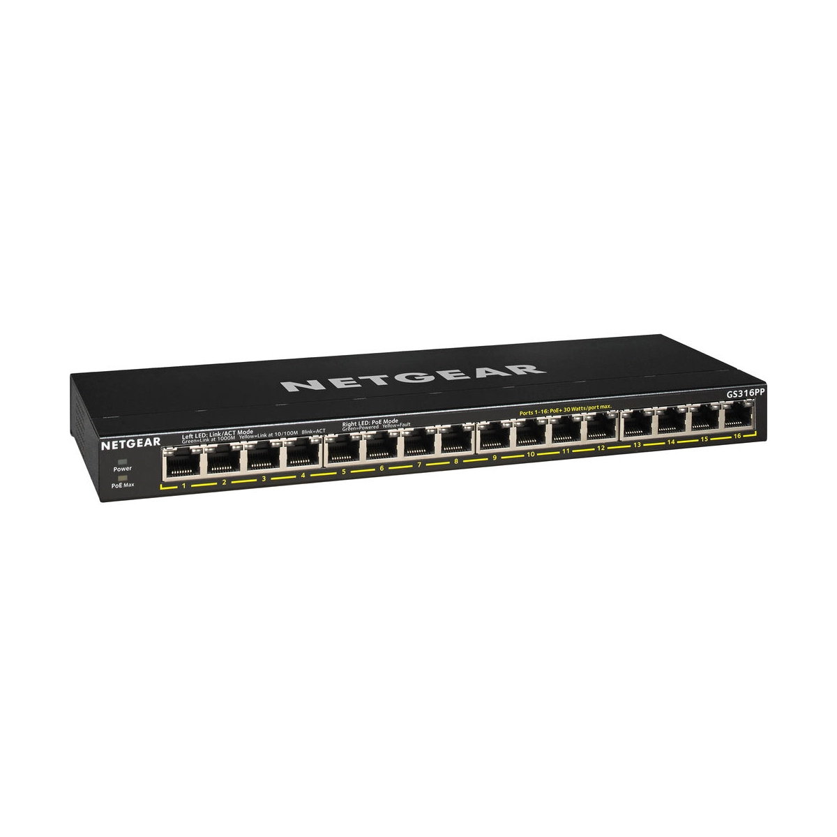 GS316PP-100EUS-1 NETGEAR GS316PP - 16-Port Gigabit Ethernet Unmanaged Switch W/POE/POE+ - Image 1