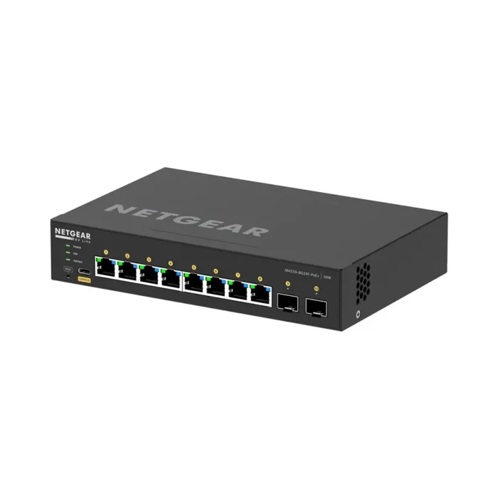 NETGEAR AV Line M4250 GSM4210PX 8-Port Gigabit PoE+ Compliant Managed AV Switch with SFP (220W) - Image 6